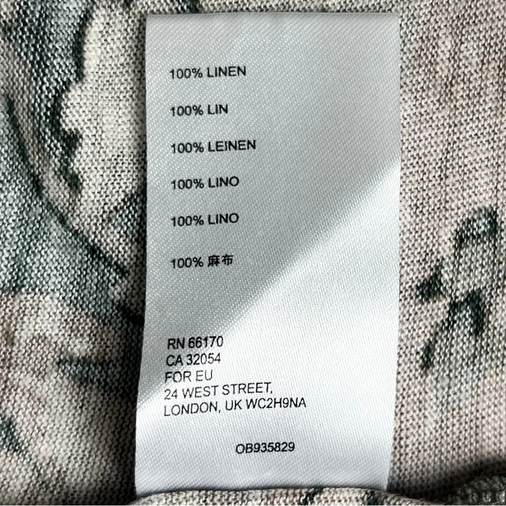 Anthropologie Maeve Linen Puff Sleeved Top in Green Floral - XL - Picture 11 of 11